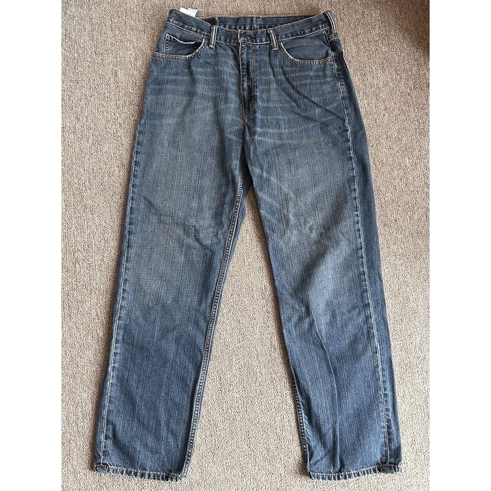 Levi Strauss & Co Men's 550 Denim Jeans 35x34 Blue Used Great Shape Relaxed Fit